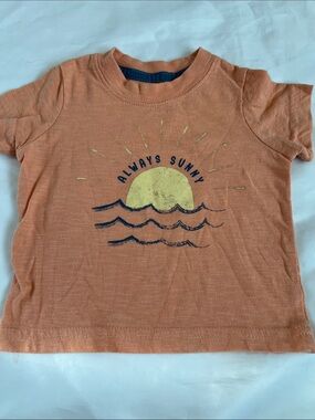“Bundle 10/$13” okie dokie 6M Orange Tee with Sunny Wave Graphic baby boy shirt